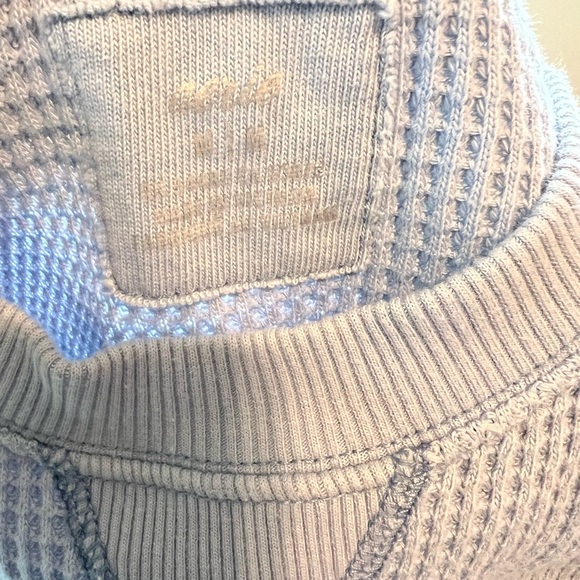 Aerie Light Blue Waffle Knit Sweater - Picture 3 of 3